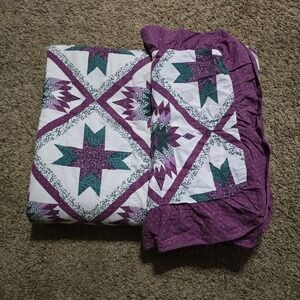 paw twin‎ size Reversible quilt with shams  95"x53"